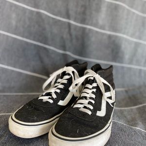 Lightly worn black van hightops